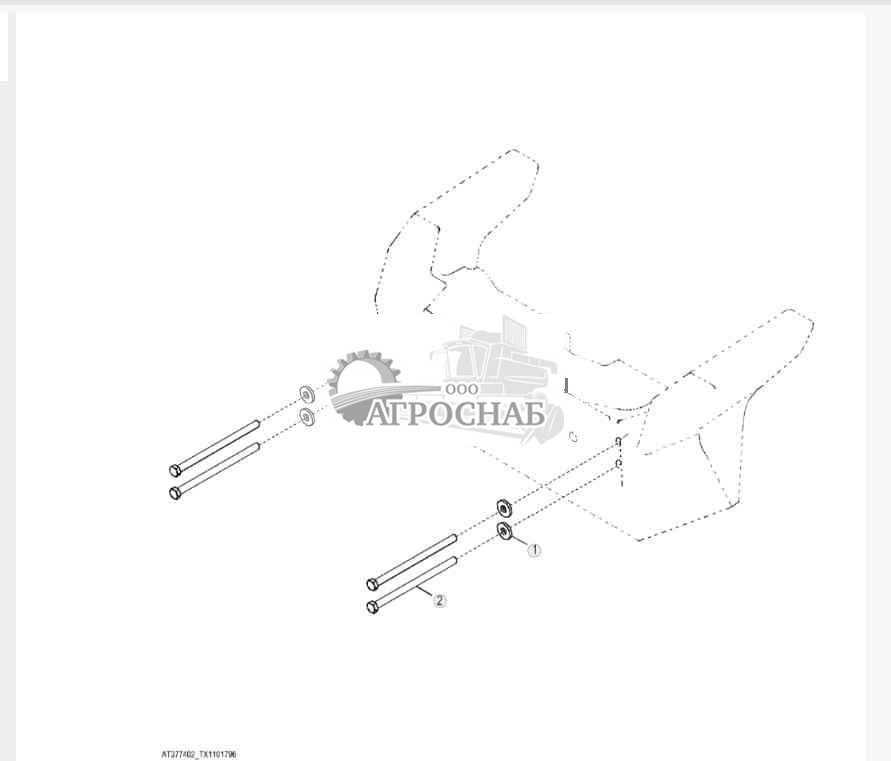 Болты противовеса, 454 кг (1000 фунтов) 